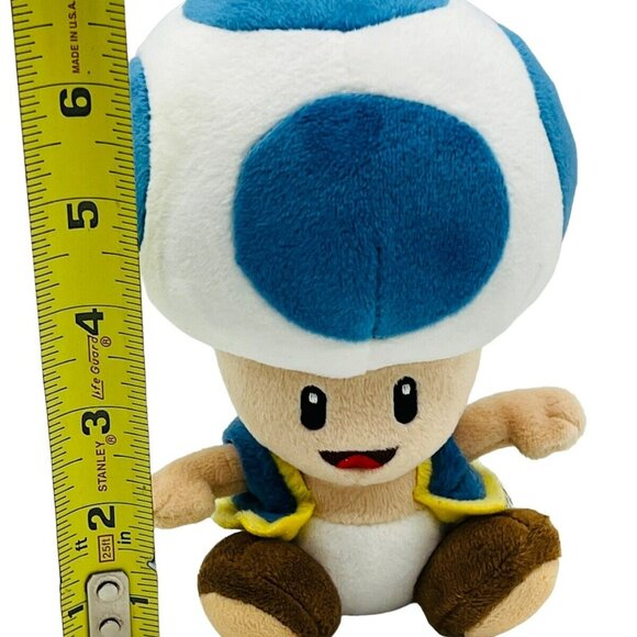 Super Mario Bros Blue Toad Plush 7 inch My Little Buddy Nintendo Stuffed Toy - Picture 5 of 5